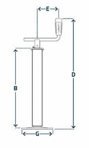 Stödben vevbart max 300kg, P525 från Simol  av  Kespa AB Stödben 7337