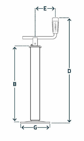 Stödben vevbart max 300kg, P525 från Simol  av  Kespa AB Stödben 7337