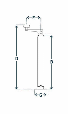 Stödfot galvad 48mm max 300 kg, P242 från Simol  av  Kespa AB Stödben 7336