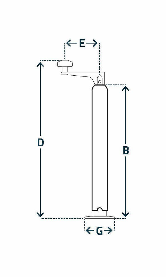 Stödfot galvad 48mm max 300 kg, P242 från Simol  av  Kespa AB Stödben 7336