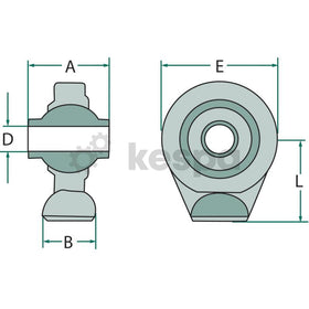Svetsbar dragarm kat 3 där hålet är 32mm  av  Kespa AB Dragarm 7459