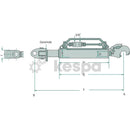 Toppstång hydraulisk kat 3 med gaffelled och fånghake 726-966mm  av  Kespa AB Hydrauliska toppstänger 7311