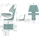 Traktorsits med mekanisk fjädring PVC klädsel  av  Kespa AB Mekanisk stol 7389