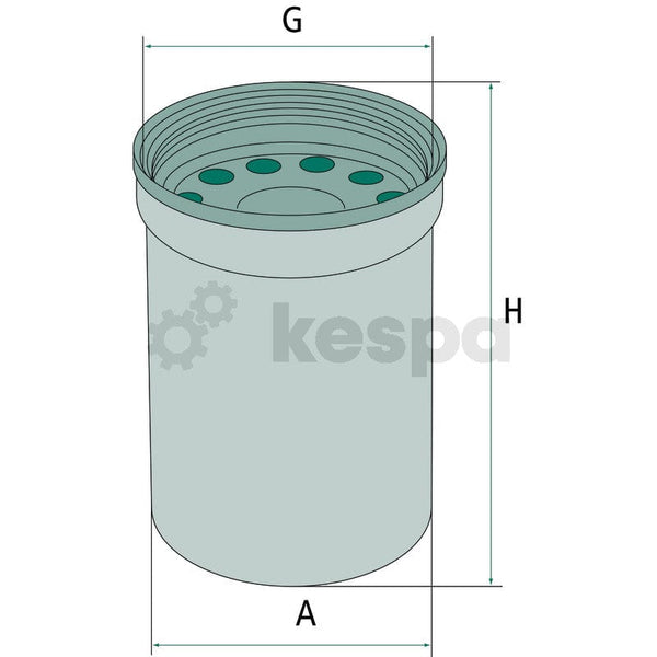 Transmissionsfilter - spin-on  av  Kespa AB Hydraulik- / transmissionsoljefilter 6012