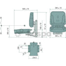 Universial fällbar passagerarstol som är 390mm bred  av  Kespa AB Passagerarstol 7408