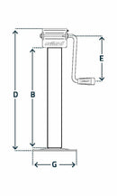 Vevbart stödben 80x80 max 5440kg med sidovev, DG706W från Simol  av  Kespa AB Stödben 7324
