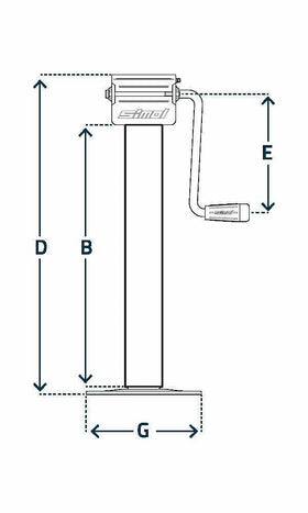 Vevbart stödben 80x80 max 5440kg med sidovev, DG706W från Simol  av  Kespa AB Stödben 7324