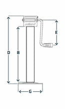 Vevbart stödben 80x80 max 5440kg med sidovev, DG706W från Simol  av  Kespa AB Stödben 7324