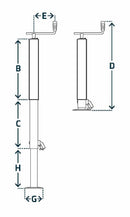 Vevbart stödben max 1000 kg, P575/3SF från Simol  av  Kespa AB Stödben 7338
