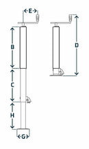 Vevbart stödben max 1000 kg, P575/3SF från Simol  av  Kespa AB Stödben 7338